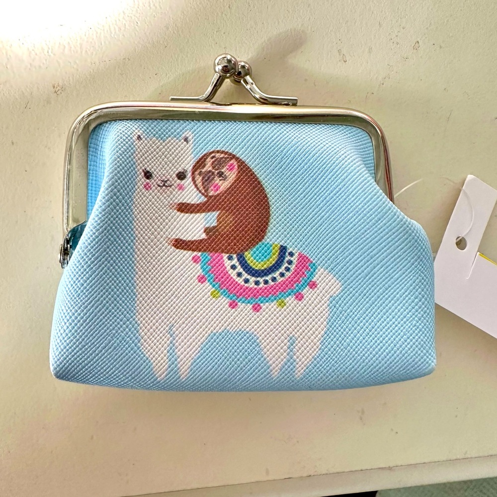 Absolutely Precious Sloth and Llama Coin Purse - Brand New With Tags!